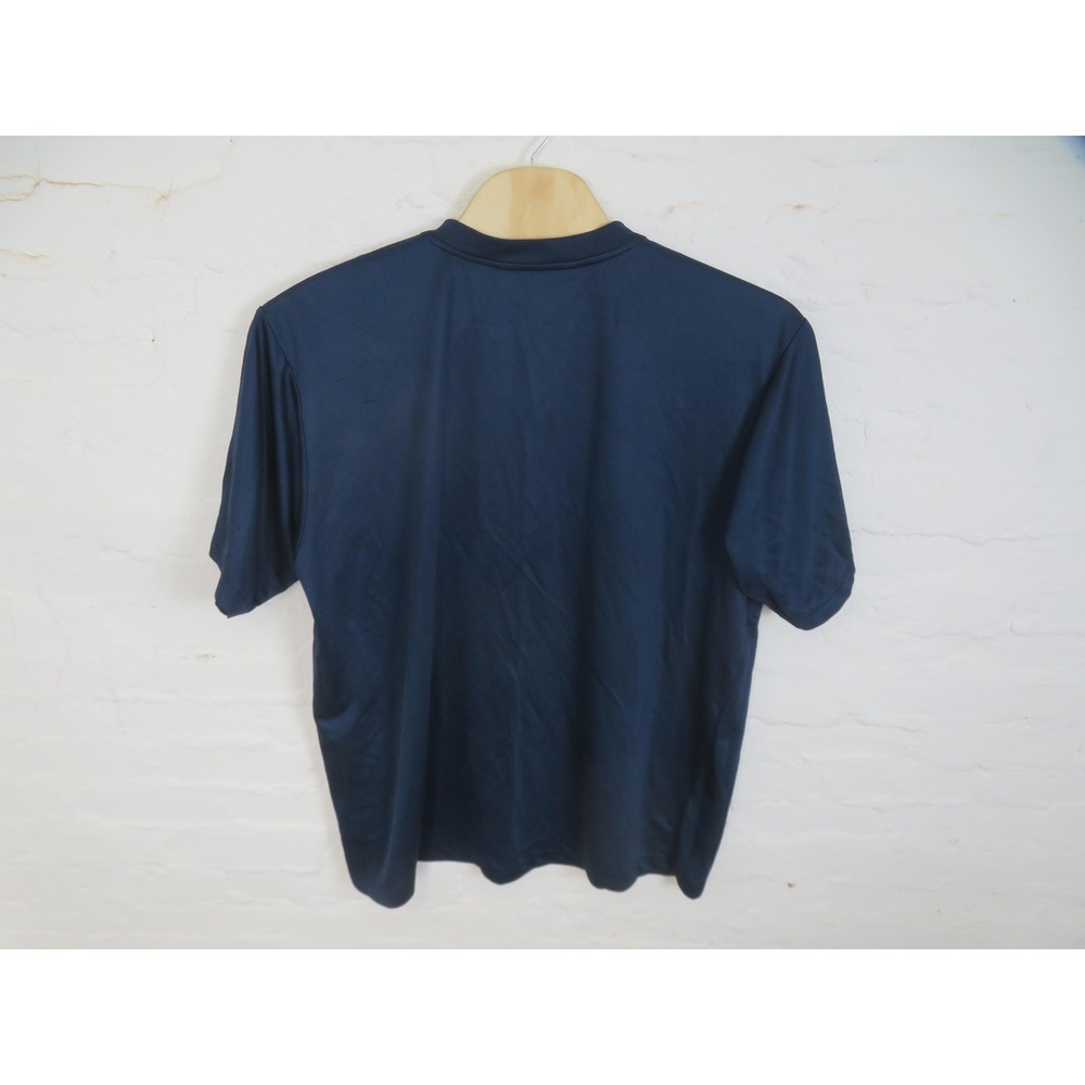 Vintage Nike Silver Tag Shirt Mens 3XL Blue Shiny Dazzle Center Logo Mesh Baggy - Picture 8 of 10